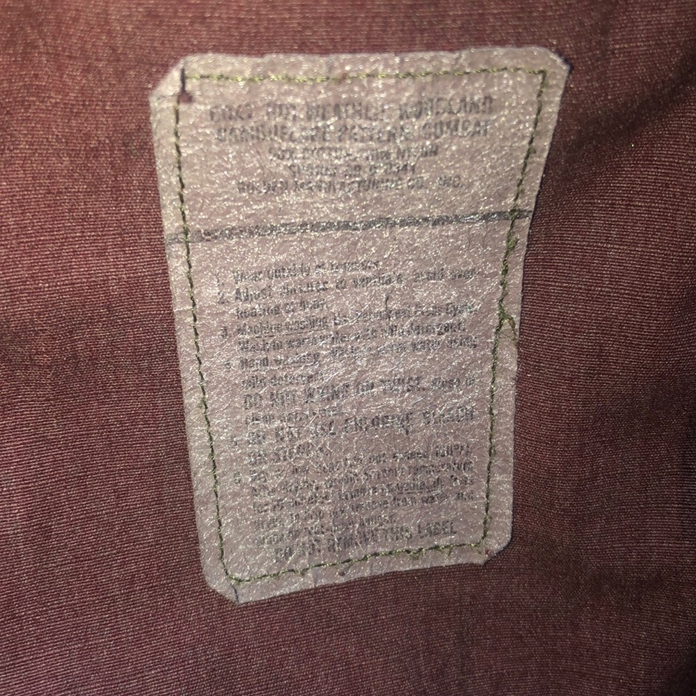 Unique maroon and green Army Jacket w/collar - Picture 8 of 10